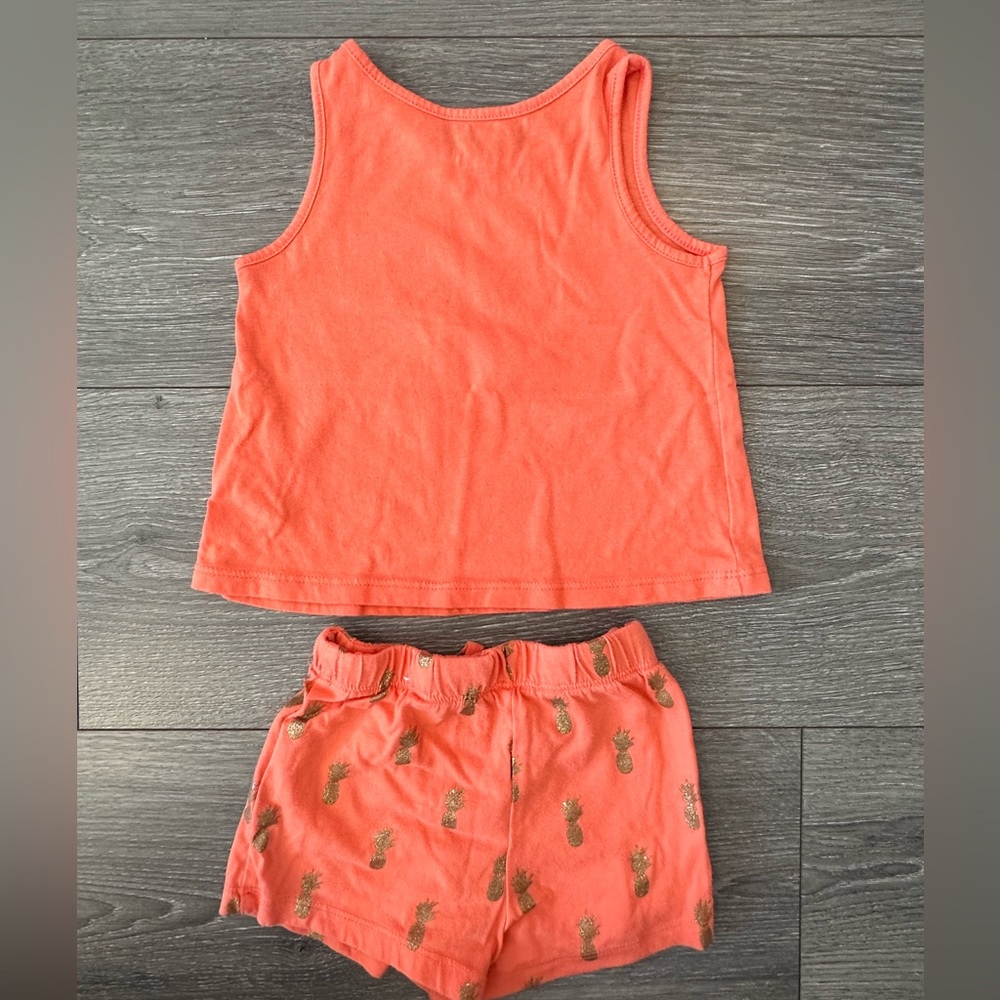 Children’s place baby girl summer shorts outfit size 12 to 18 months - Picture 2 of 3